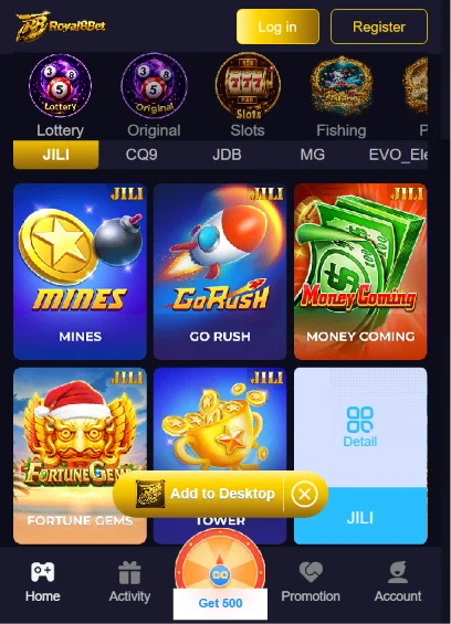royal8bet-game-interface