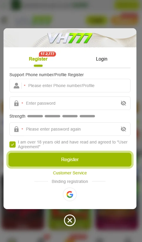 vh777-login